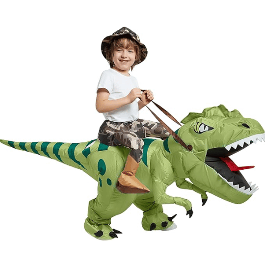 16. One Casa Inflatable Dinosaur Costume for Kids (Standing Version)