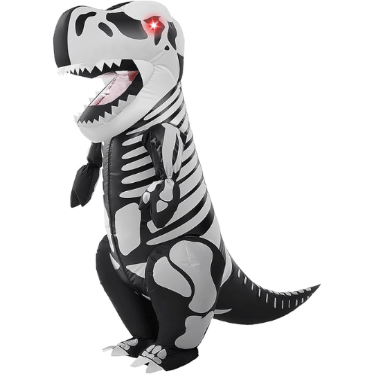 21. Spooktacular Creations Kids Skeleton Dinosaur Inflatable Costume with LED Light Eyes