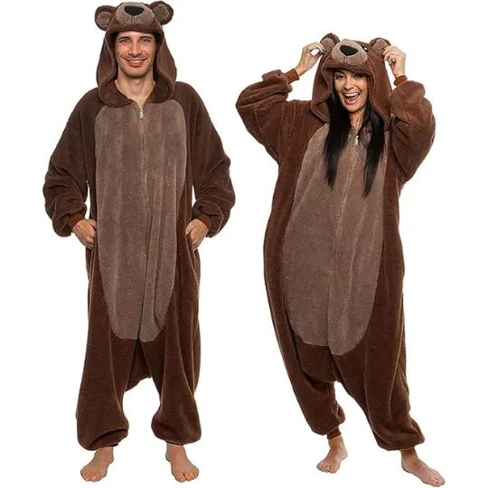 Funziez! Sherpa Bear Adult Onesie Animal Halloween Costume