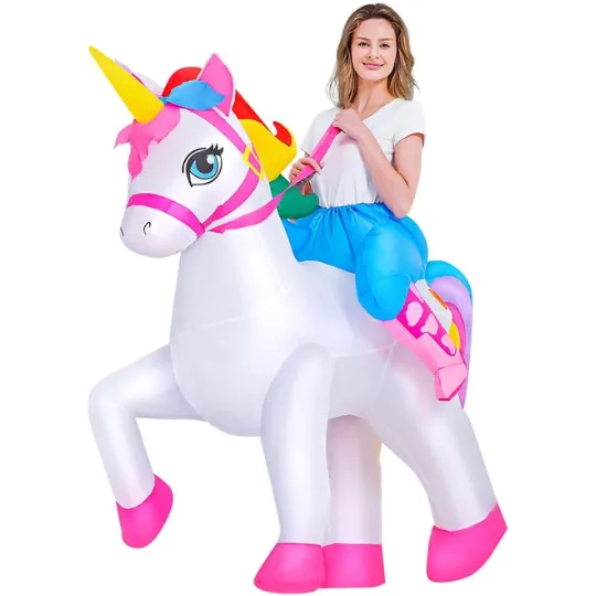 KOOY Halloween Inflatable Unicorn Costume for Adult