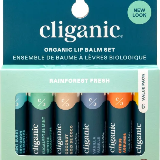 Cliganic Organic Lip Balm Set